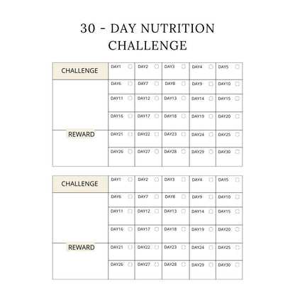 60-Page Nutrition Planner Canva Template | Printable Health Journal | Meal and Food Tracker | Wellness and Diet Planner | Digital Download - Social Canvas