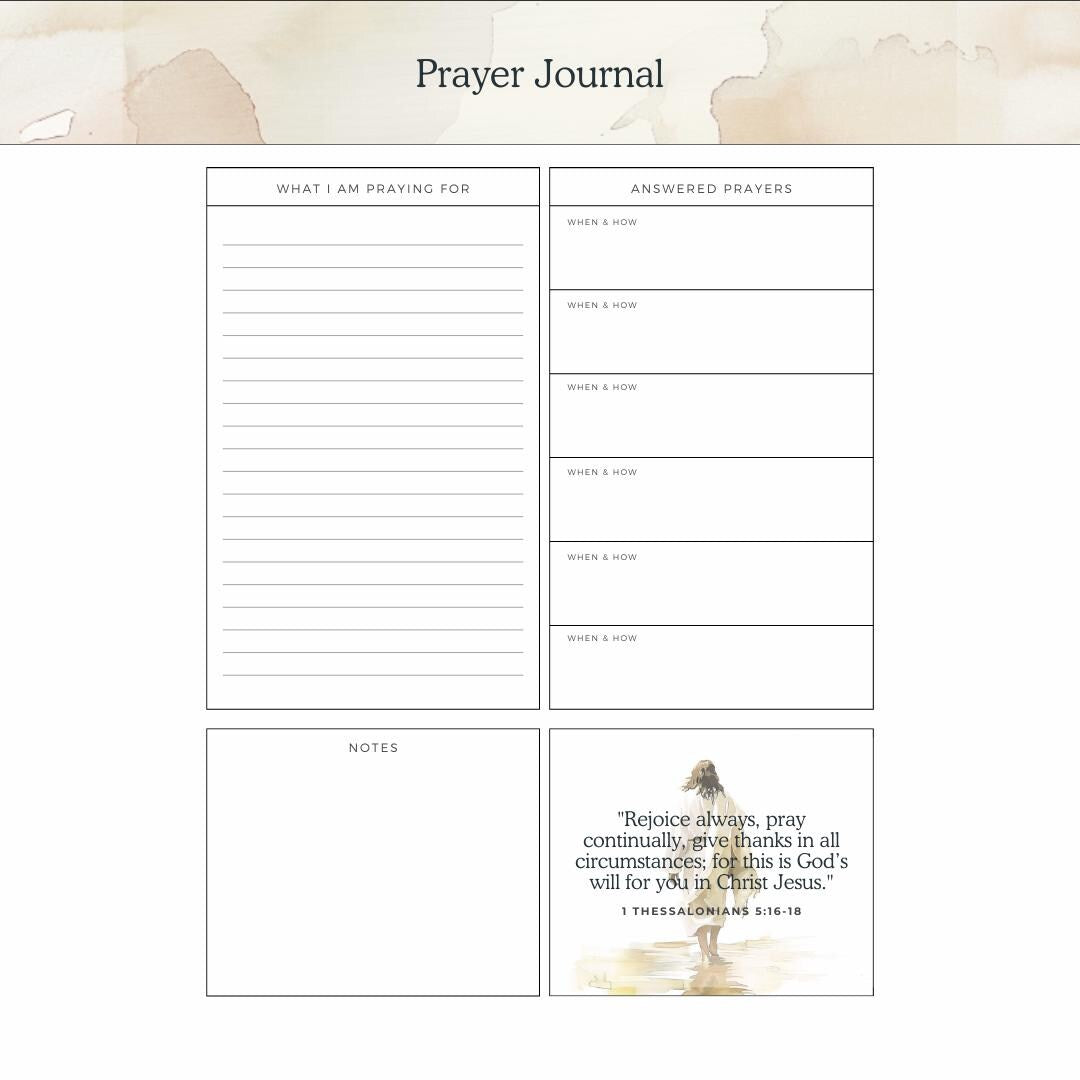 Daily Bible Study Planner | Prayer Journal and Scripture Reflection | Digital Christian Devotional - Social Canvas