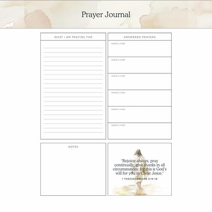 Daily Bible Study Planner | Prayer Journal and Scripture Reflection | Digital Christian Devotional - Social Canvas