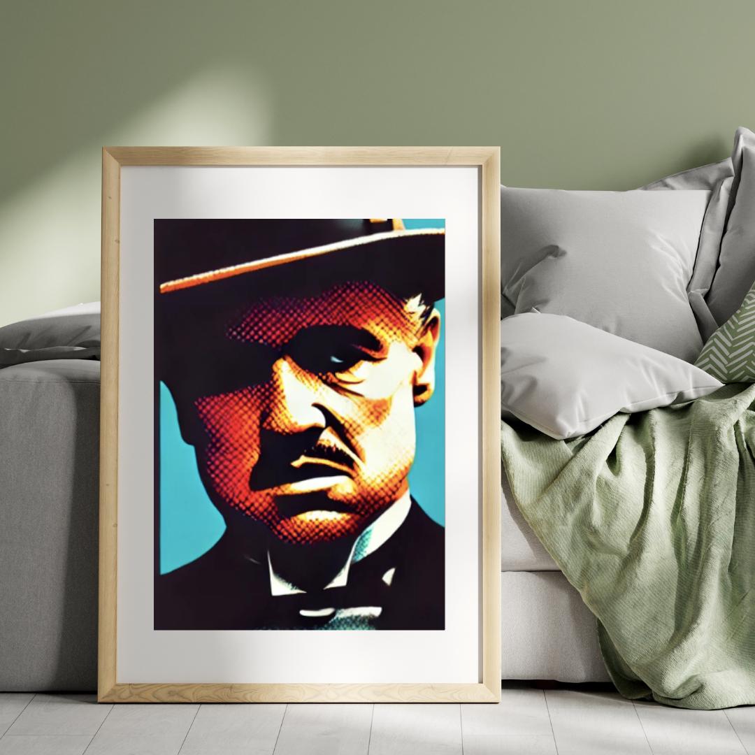 The Godfather Pop Art Poster - Classic Movie Icon Wall Art Decor - Social Canvas