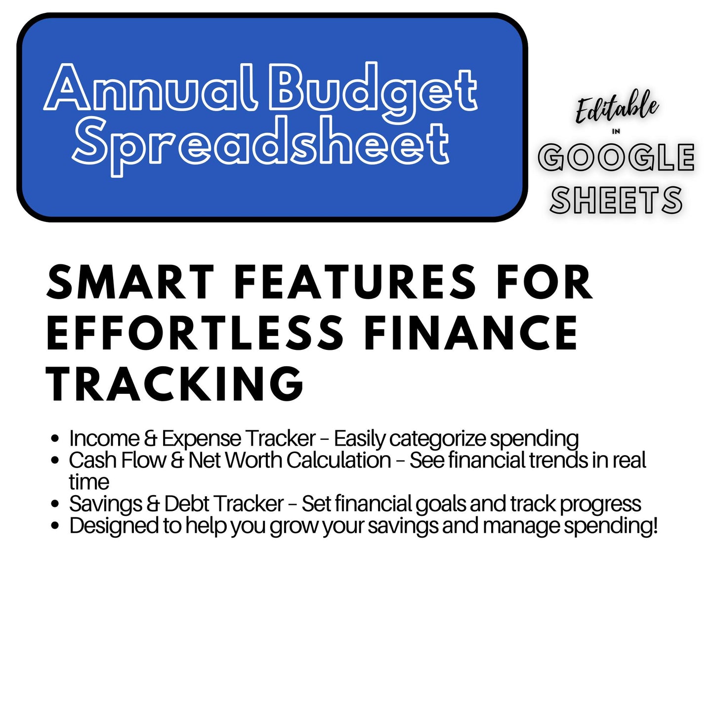 Annual Budget Spreadsheet | Editable Google Sheets Template | Business & Household Budget Planner | 2025 Financial Tracker - Social Canvas