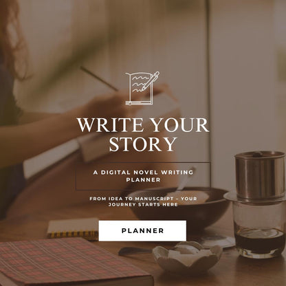 Digital Novel Writing Planner | Story Outline & Book Writing Organizer | Self-Publishing Workbook for Authors and Writers | Canva Template - Social Canvas