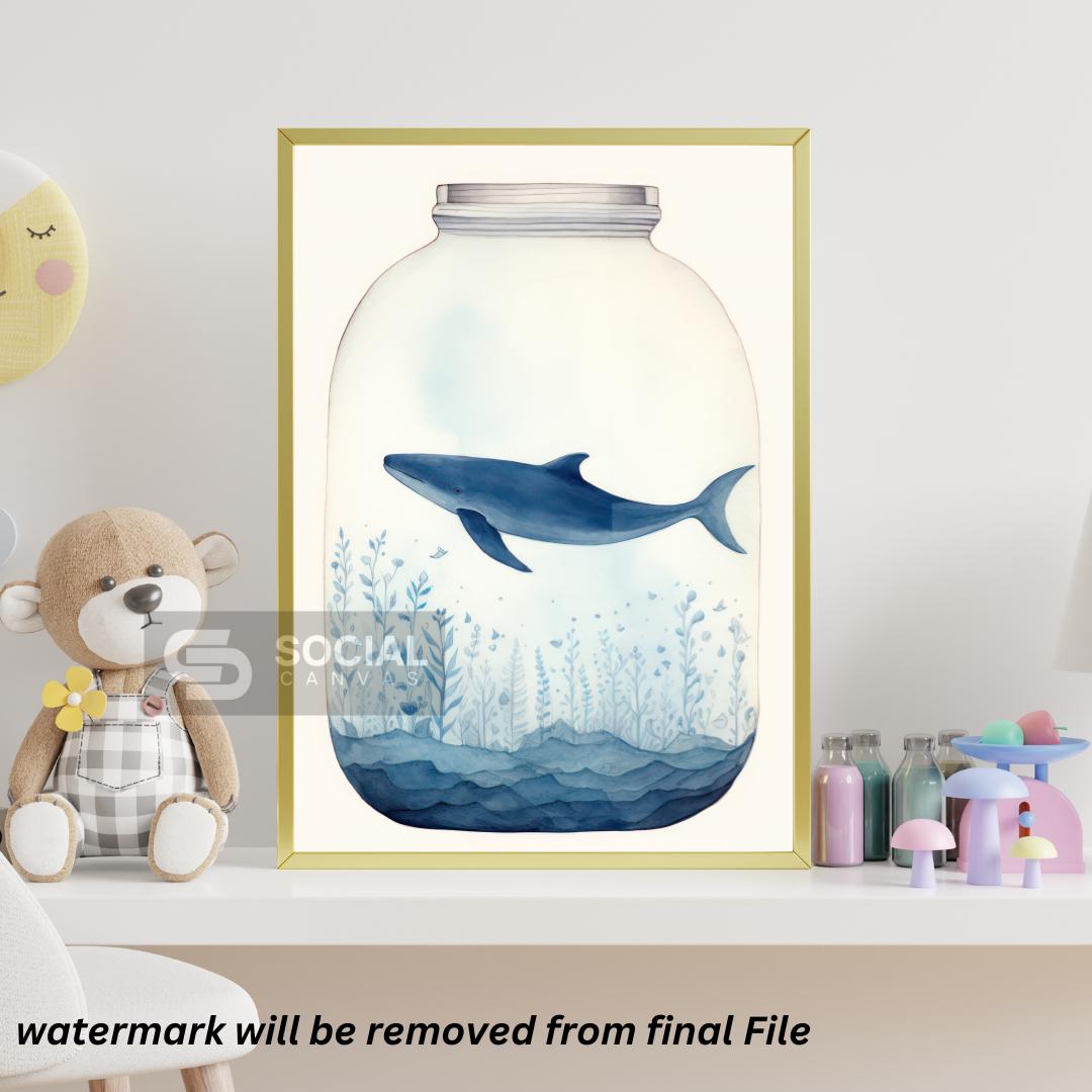 200 Kids Wall Art Prints | Majestic Winter Deer Art Print | Snowy Forest Wall Decor | Nature-Inspired Winter Wildlife Artwork | - Social Canvas