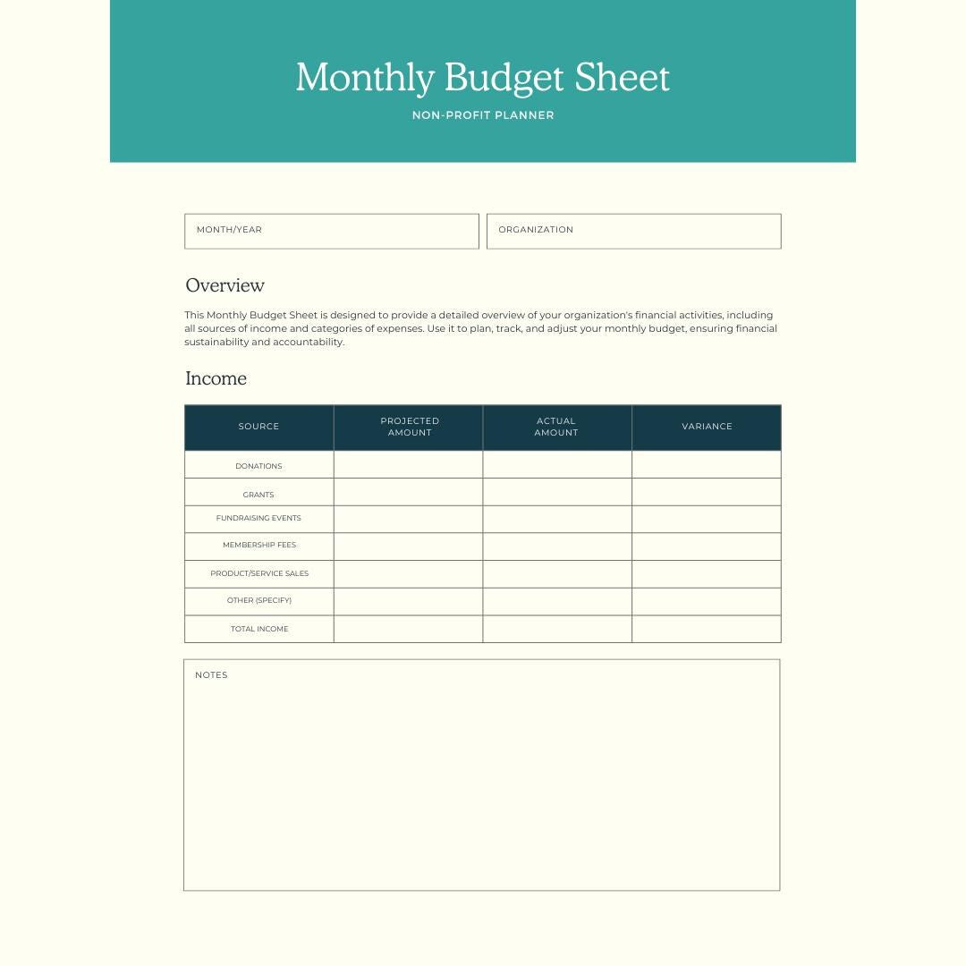Non-Profit Planner | Fundraising, Grant Tracking & Organizational Management Guide - Social Canvas