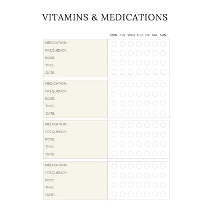 Medical Planner Canva Template | Printable Health Tracker | Doctor Appointment and Medication Log | Wellness and Symptom Journal - Social Canvas