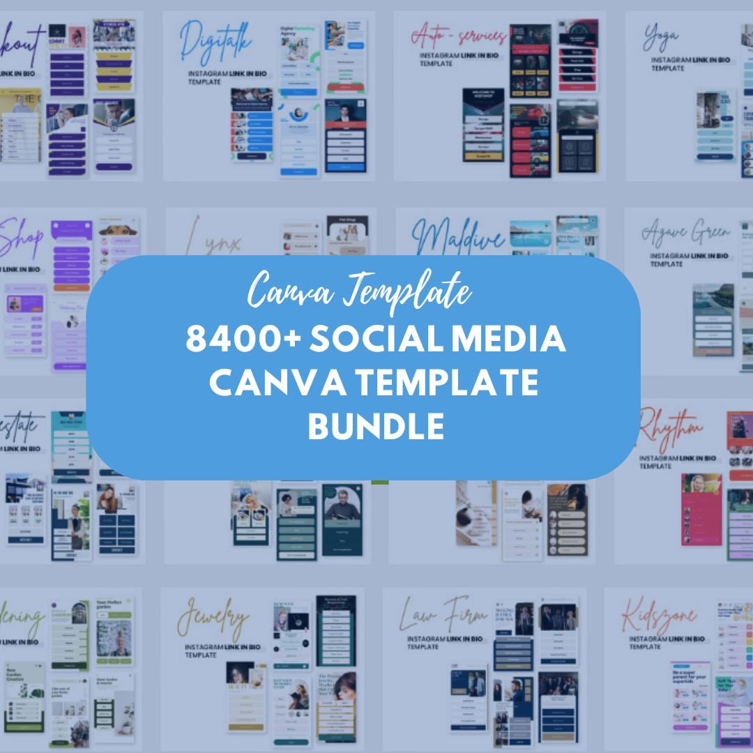 8400+ Social Media Canva Template Bundle | Instagram, Reels, Stories, Carousels & More | Editable Canva Templates with PLR - Social Canvas