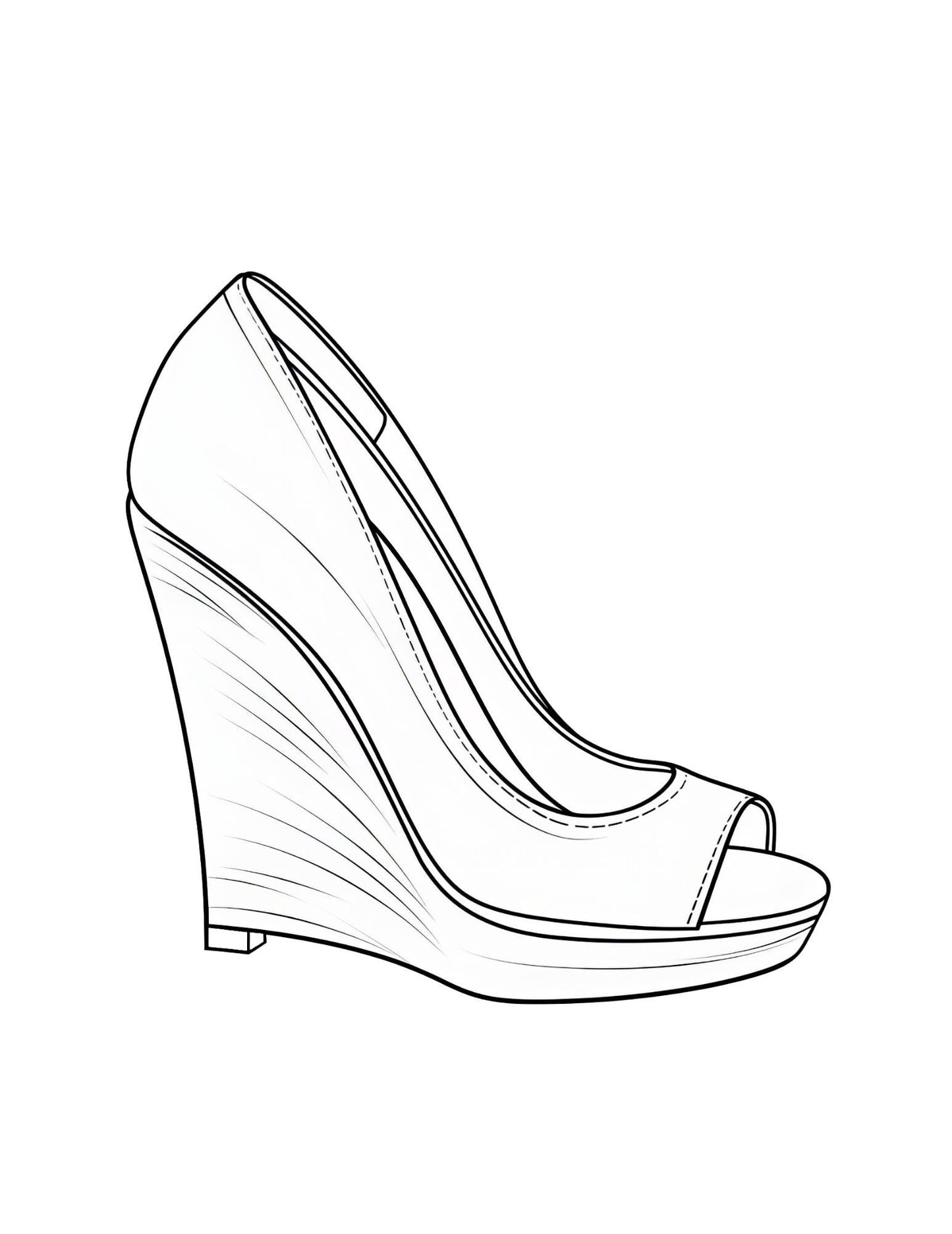 Footwear Coloring Book | 25-Page Canva Template Featuring Stylish Shoe Designs | Fun Coloring Pages for Fashion Lovers | Digital Download - Social Canvas