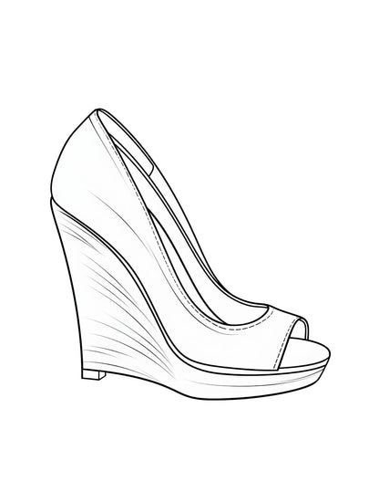 Footwear Coloring Book | 25-Page Canva Template Featuring Stylish Shoe Designs | Fun Coloring Pages for Fashion Lovers | Digital Download - Social Canvas