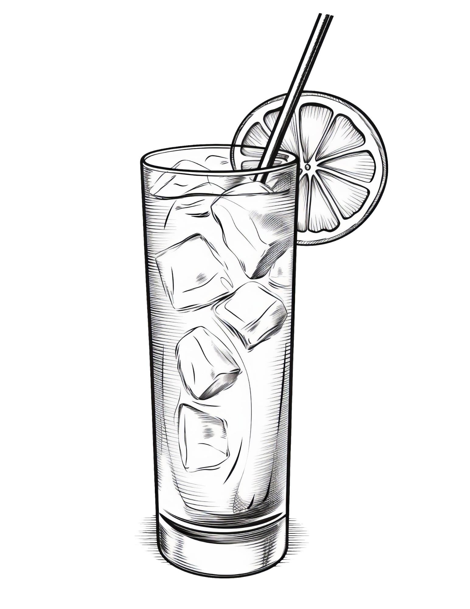 Cocktail Coloring Book | 25-Page Canva Template with Stylish Drink Designs | Fun Cocktail-Themed Coloring Pages for Adults - Social Canvas