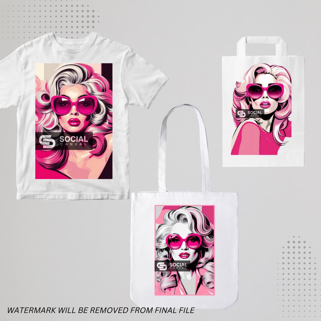 Pink Retro Glam Icons | 30+ Digital PNG Files | Stylish Sunglasses Fashion Artwork for Prints, Crafts, and Digital Design - Social Canvas