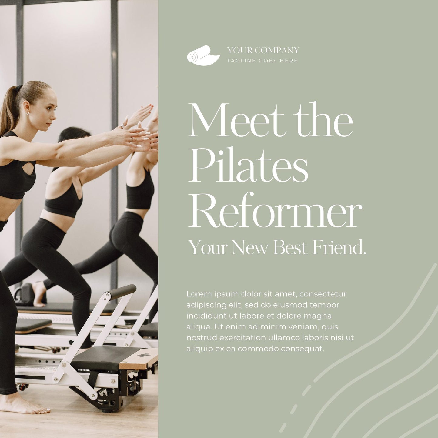 Pilates Social Media Templates | Editable Canva Templates | Fitness, Wellness & Studio Marketing Graphics | Instant Download - Social Canvas