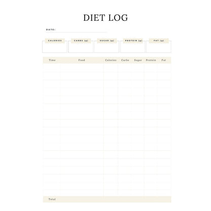 Weight Loss Planner Canva Template | Fitness Tracker | Meal & Exercise Log | Goal Setting Journal | Digital Download - Social Canvas