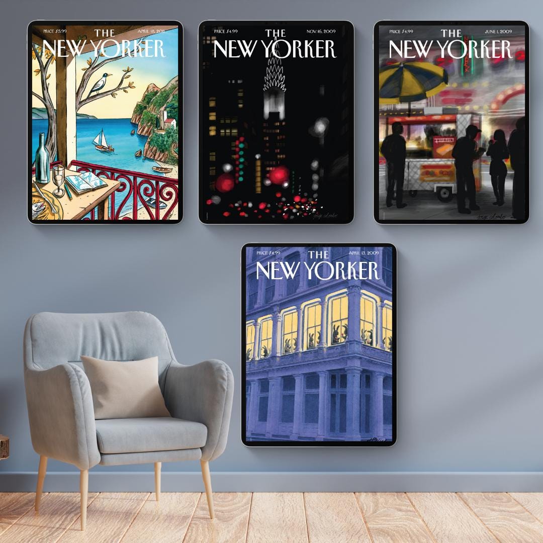 150 Magazine Cover Art Prints | Printable Wall Art | Iconic & Vintage Covers | New Yorker, Retro and Modern Designs | 300 DPI - Social Canvas