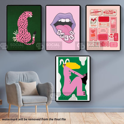 Make It Fun Pop Art Print Vibrant Pop Art Style | 600 Pop Art Prints Bundle - Social Canvas