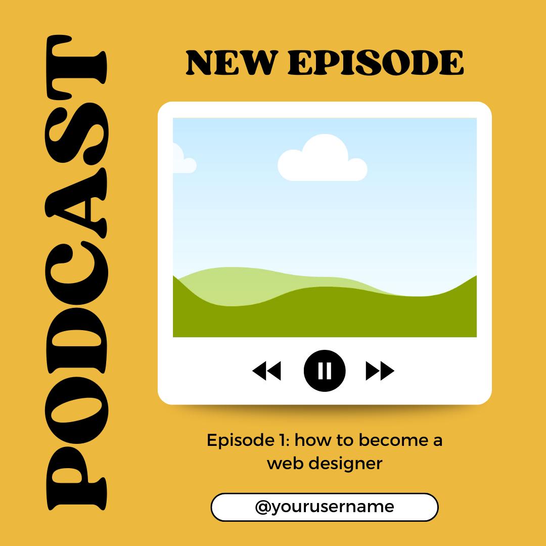 60 Podcast Canva Templates | Social Media Podcast Graphics | Episode Announcements and Promotional Posts | Editable and Customizable - Social Canvas