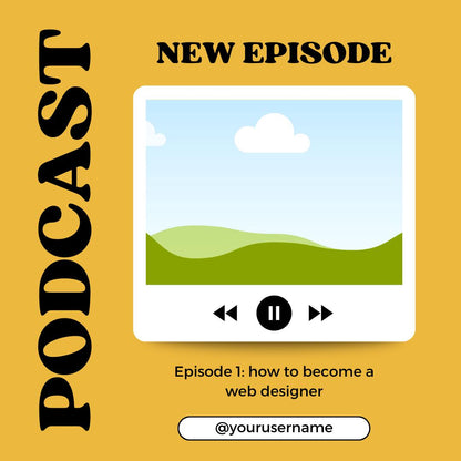 60 Podcast Canva Templates | Social Media Podcast Graphics | Episode Announcements and Promotional Posts | Editable and Customizable - Social Canvas