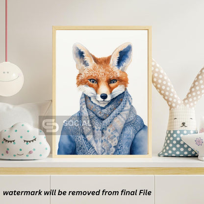 200 Kids Wall Art Prints | Majestic Winter Deer Art Print | Snowy Forest Wall Decor | Nature-Inspired Winter Wildlife Artwork | - Social Canvas