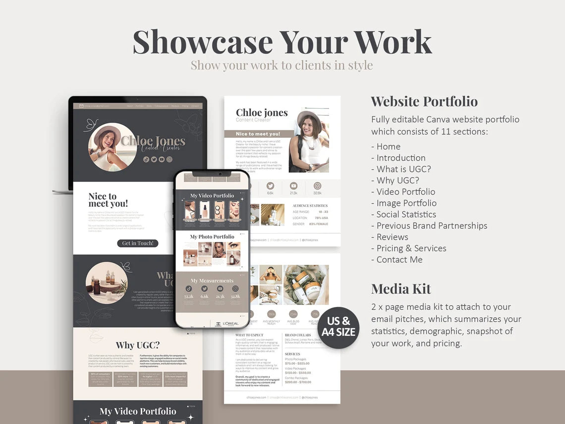 The Complete UGC Creator Toolkit – Portfolio, Contracts & Media Kit to Win High-Paying Collabs