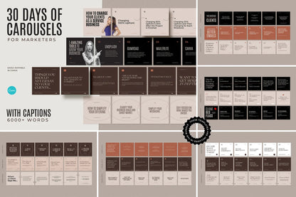 2100+ Instagram & Carousel Templates Kit – Canva Pack for Marketers with Captions