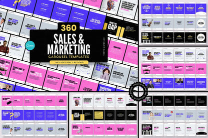 2100+ Instagram & Carousel Templates Kit – Canva Pack for Marketers with Captions