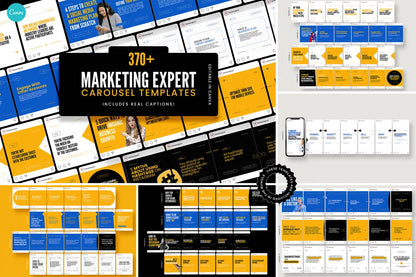 2100+ Instagram & Carousel Templates Kit – Canva Pack for Marketers with Captions