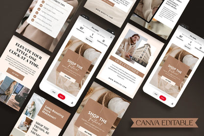 220 E-Commerce Social Media Business Templates - Social Canvas