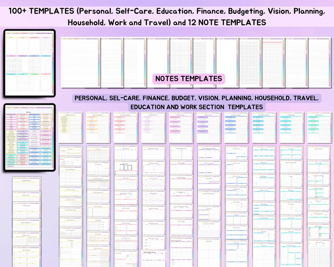 All-in-One Digital Planner – Hyperlinked PDF for GoodNotes, iPad & Tablet Planning - Social Canvas