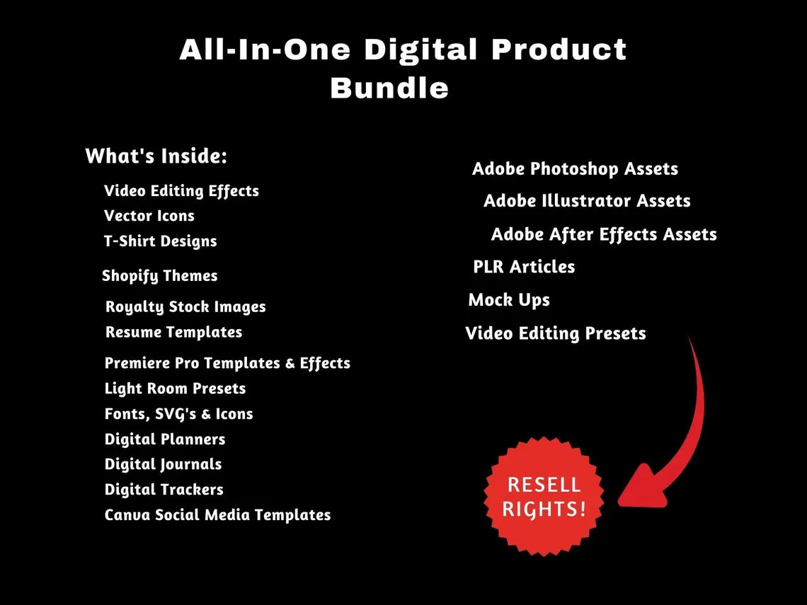 60 Million Digital Products Bundle Ideal for Passive Income, Millions of DFY Content, Featuring Private Label Rights & Master Resell Rights (MRR) (PLR) - Social Canvas