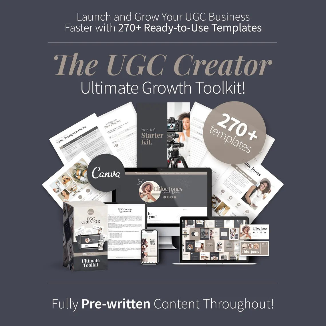 The Complete UGC Creator Toolkit – Portfolio, Contracts & Media Kit to Win High-Paying Collabs