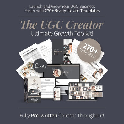 The Complete UGC Creator Toolkit – Portfolio, Contracts & Media Kit to Win High-Paying Collabs