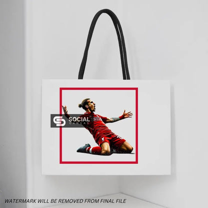 Liverpool-Inspired Watercolor Footballer Digital Art | Includes 4 Images | Printable Sports Design for Commercial - Social Canvas