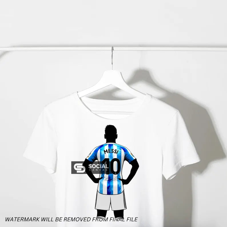 Inspired Lionel Messi PNG Bundle | High-Quality Digital Images | Soccer Legend Artwork for Print-On-Demand | Create Custom Sports Products | - Social Canvas