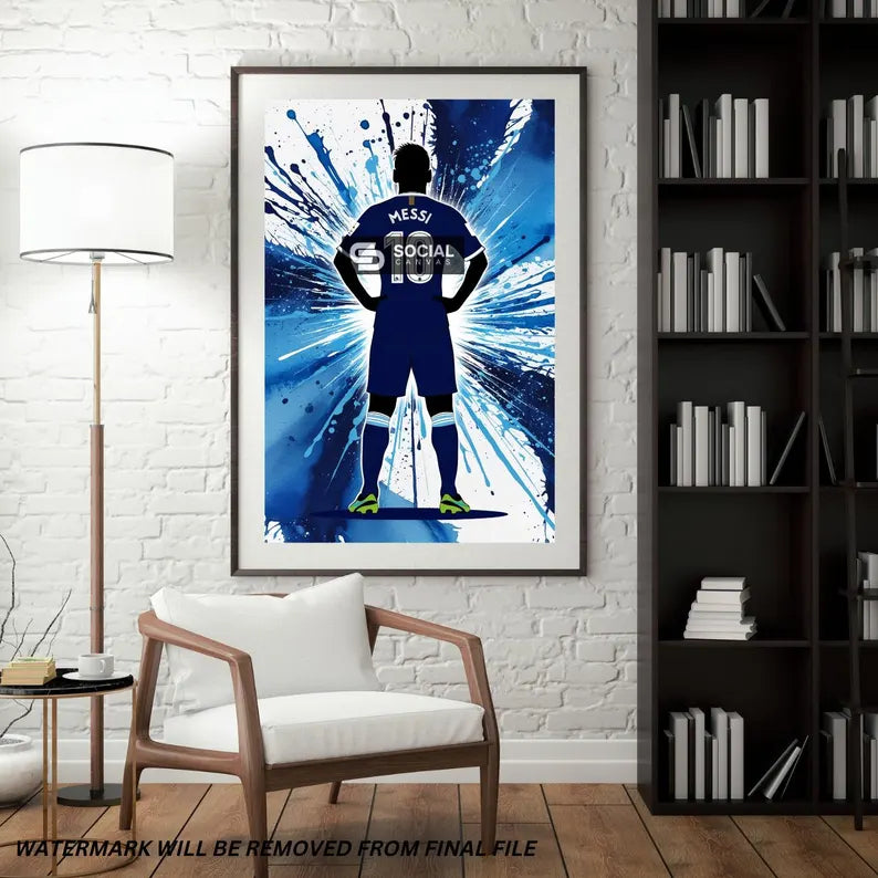 Inspired Lionel Messi PNG Bundle | High-Quality Digital Images | Soccer Legend Artwork for Print-On-Demand | Create Custom Sports Products | - Social Canvas