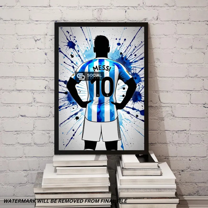 Inspired Lionel Messi PNG Bundle | High-Quality Digital Images | Soccer Legend Artwork for Print-On-Demand | Create Custom Sports Products | - Social Canvas