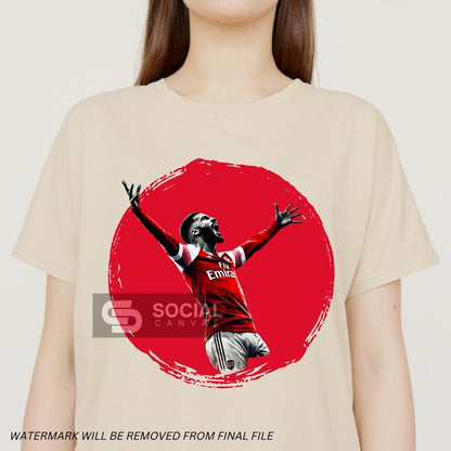 Arsenal-Inspired Original Watercolor Footballer Digital Art Bundle | Includes 4 Images | Printable Sports Art for Commercial Use - Social Canvas