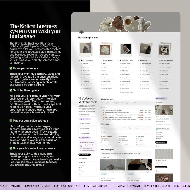 Business Planner – Your All-in-One Notion System for Growth & Clarity