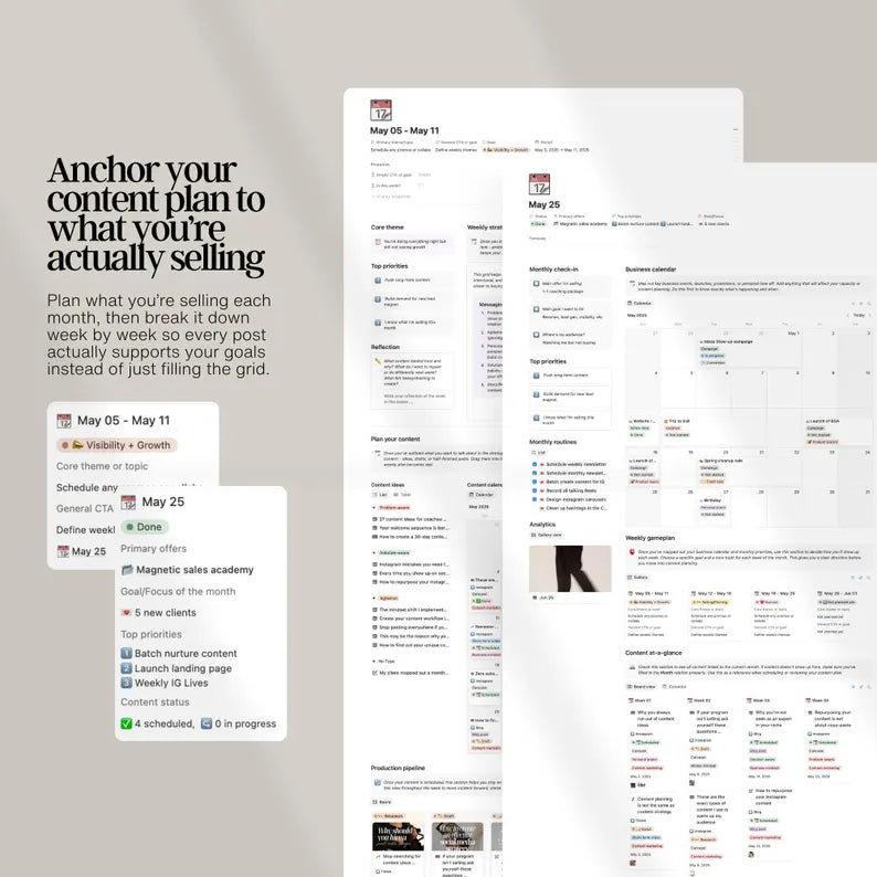 The Ultimate Notion Content & Marketing HQ — For Coaches, Creators & Online Entrepreneurs