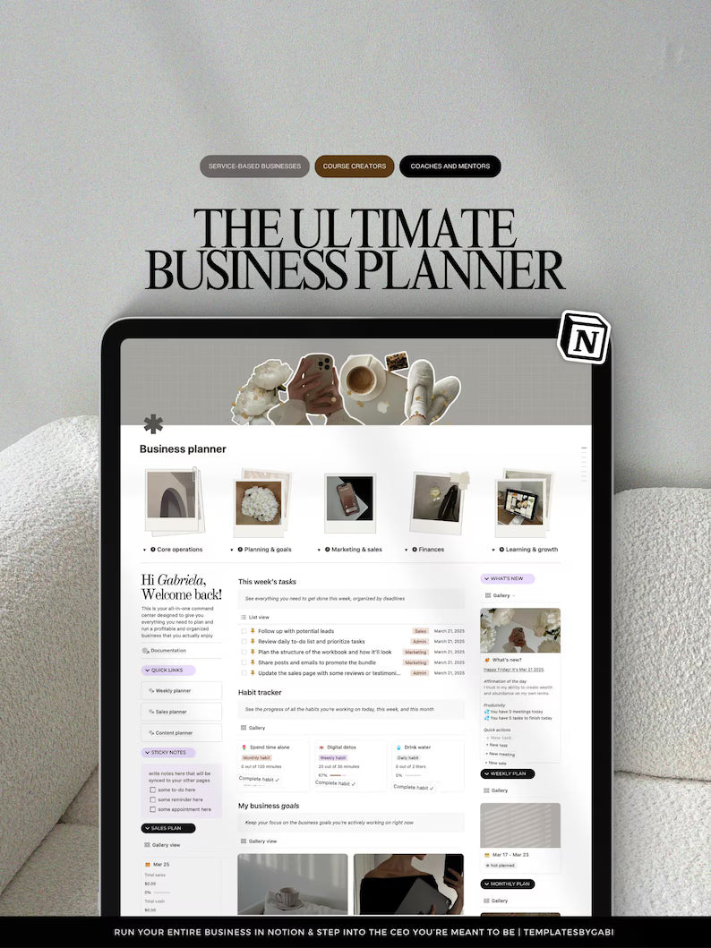 Business Planner – Your All-in-One Notion System for Growth & Clarity