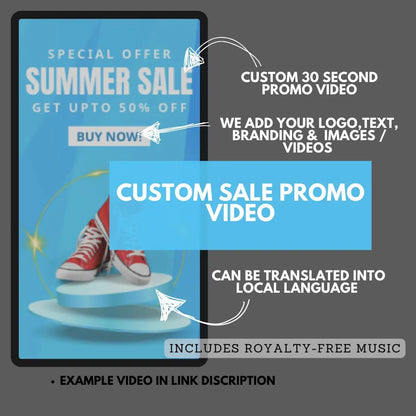 Sale Promo Video | Custom-Made For You | Social Media Marketing Template | Includes 2 Product Images | Instagram | Facebook | TikTok