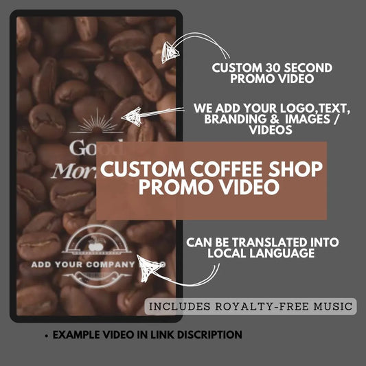 Coffee Shop Promo Video | Custom-Made For You | Customizable Marketing Video | 3 Product Images / Videos | Instagram | Facebook | TikTok