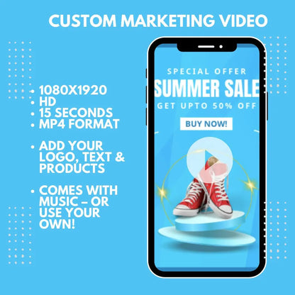 Sale Promo Video | Custom-Made For You | Social Media Marketing Template | Includes 2 Product Images | Instagram | Facebook | TikTok