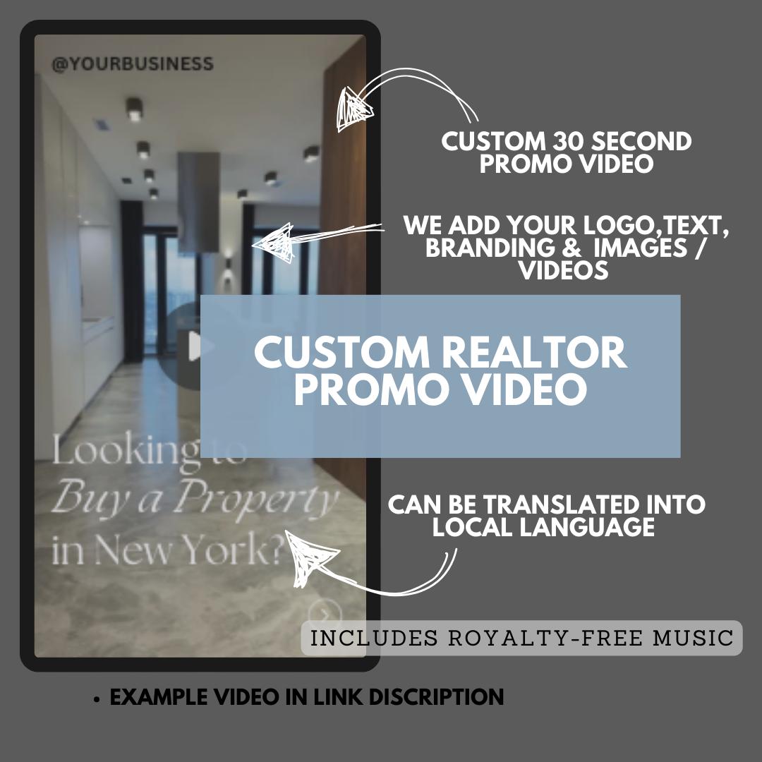 Realtor Promo Video | Custom-Made For You | 30-Second Real Estate Marketing Video | Instagram | Facebook | TikTok | YouTube