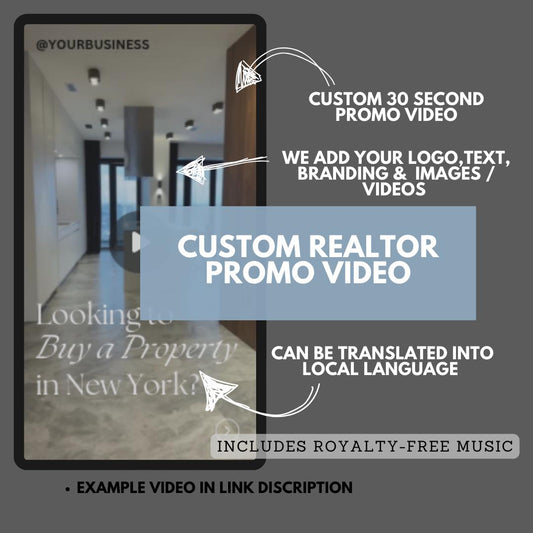Realtor Promo Video | Custom-Made For You | 30-Second Real Estate Marketing Video | Instagram | Facebook | TikTok | YouTube