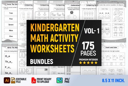 Kindergarten Math Worksheets – Fun & Educational Activities for Early Learners (MRR) - Social Canvas