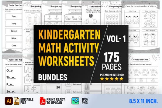 Kindergarten Math Worksheets – Fun & Educational Activities for Early Learners (MRR) - Social Canvas