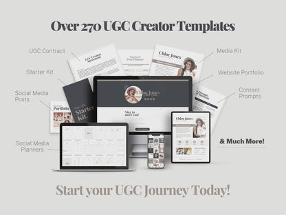 The Complete UGC Creator Toolkit – Portfolio, Contracts & Media Kit to Win High-Paying Collabs