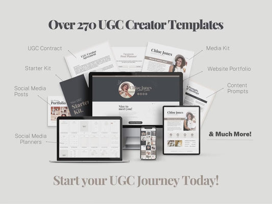 The Complete UGC Creator Toolkit – Portfolio, Contracts & Media Kit to Win High-Paying Collabs