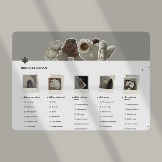 Business Planner – Your All-in-One Notion System for Growth & Clarity