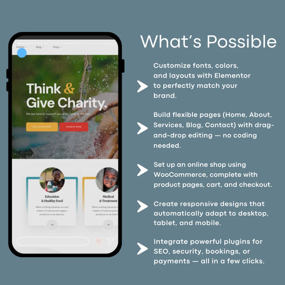 Custom WordPress Non-Profit Website & Digital Marketing Course - includes $50 in Facebook ads